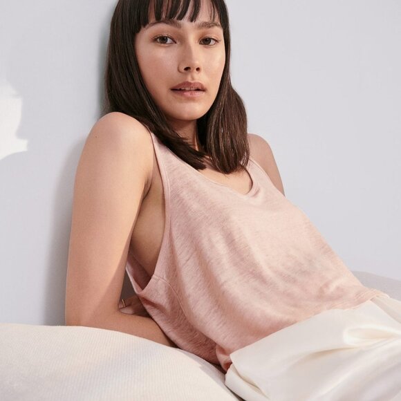 Lunya Linen Knit Tank Special Edition Color Dusty Rose NWT - Picture 2 of 11